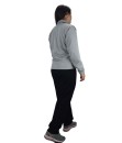 Conjunto Agasalho Feminino Tactel com Elastano Butu Biru Cinza Gelo